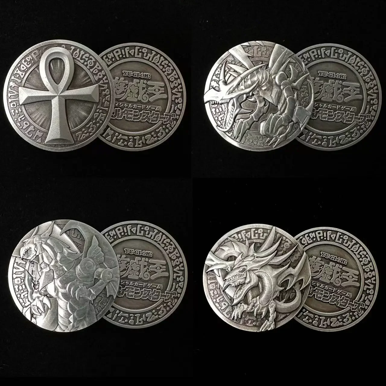 Yu-Gi-Oh OCG/TCG Dark Magician Girl/Blue-Eyed White Dragon/Exodia the Forbidden One Commemorative Metal Coins (Selfmade)