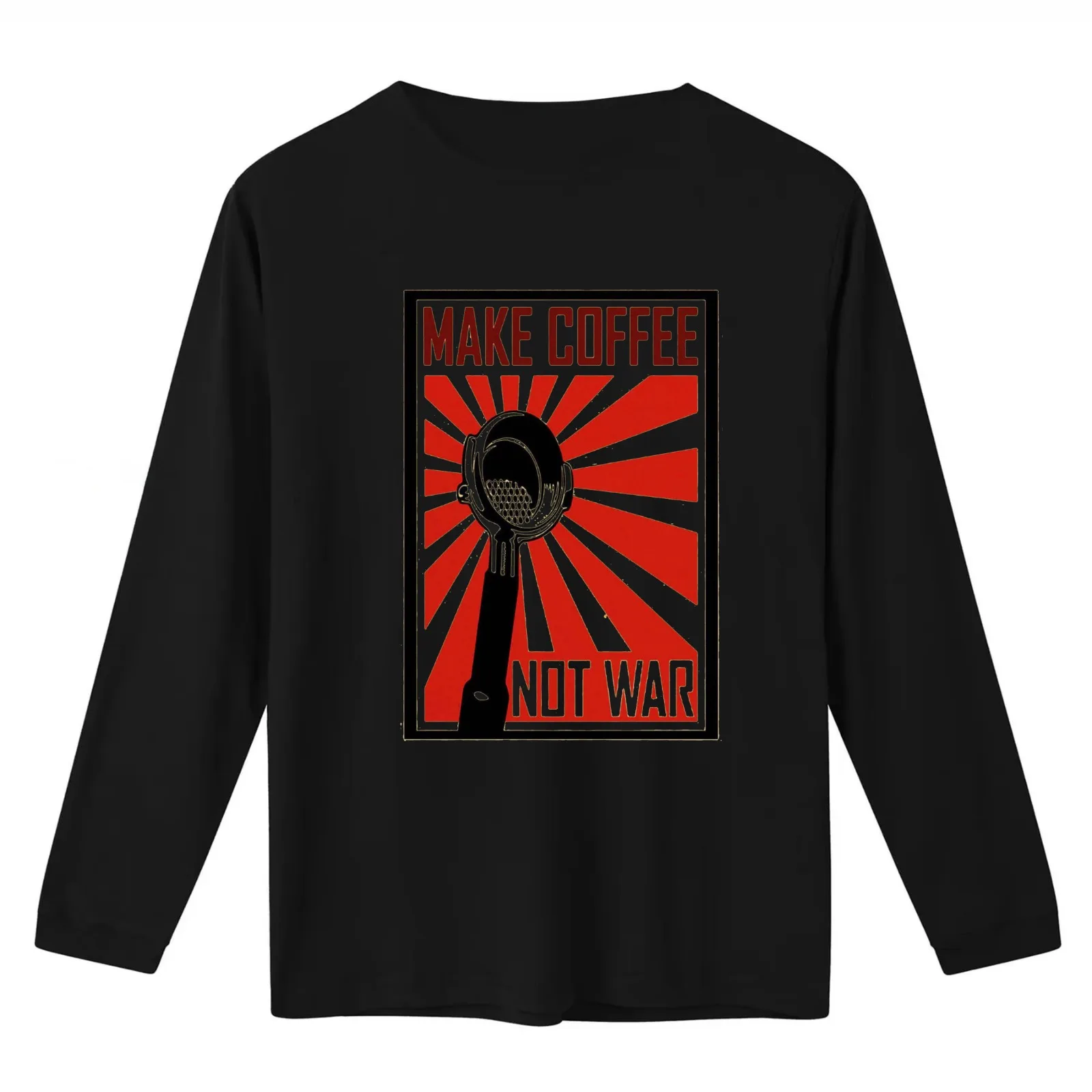 MAKE COFFEE NOT WAR COFFEE MAKER T-Shirt Summer Casual Cotton Tee Oversized Streetwear Tops Vintage Graphic Print