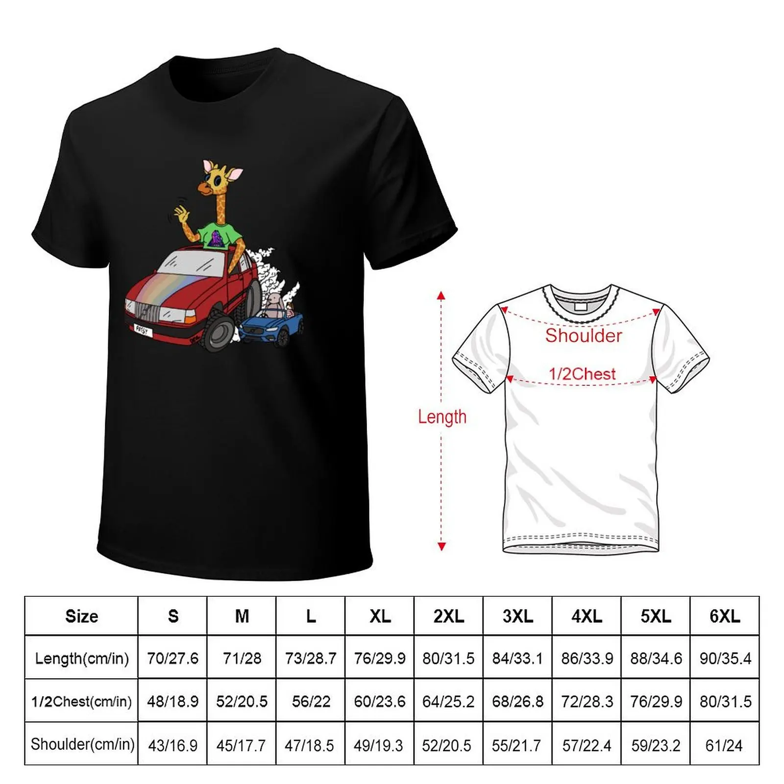 Patsy Giraffe T-Shirt Minimalist Graphic Tee Shirt