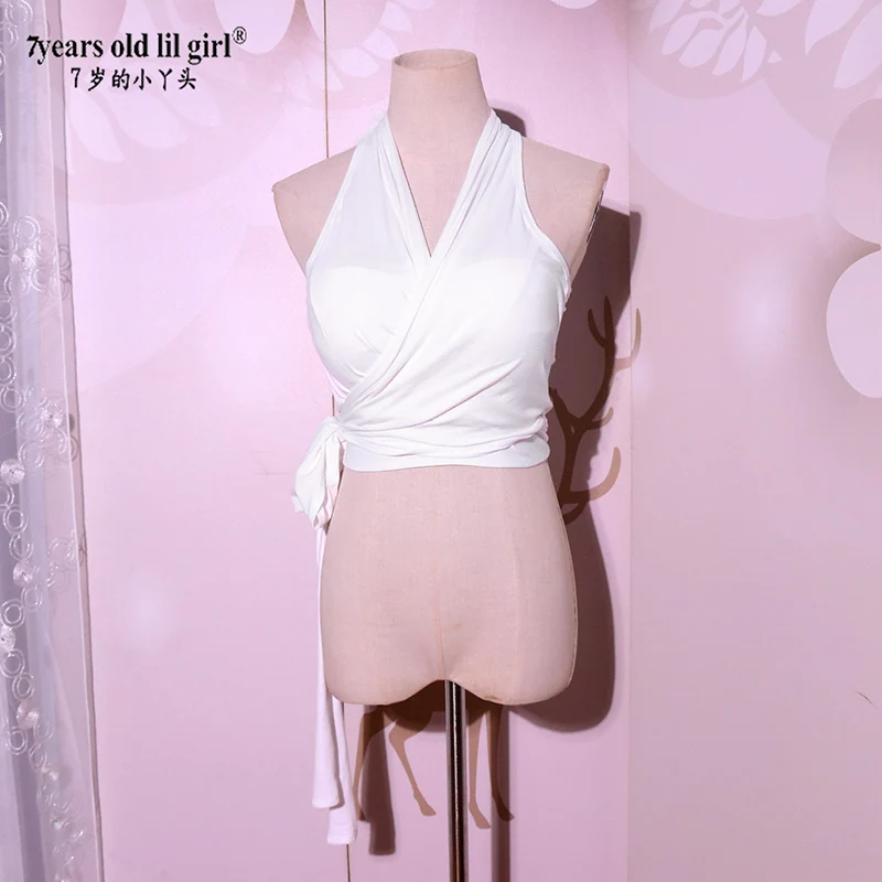 Bauchtanz-Top aus Lycra-Baumwolle, ärmellos, Tribal-Wickelkostüm H127