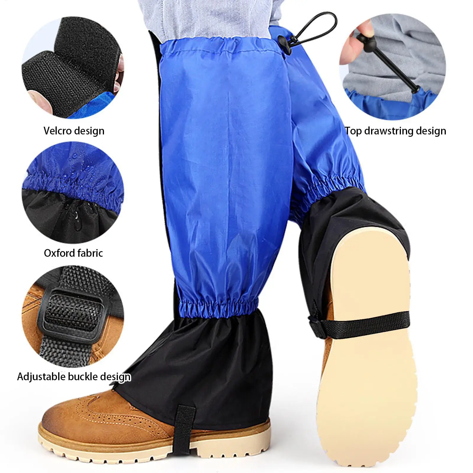 

Waterproof Gaiters Waterproof Windproof Lightweight Protection Adjustable Leg Gaiters For Hiking Camping Training Beach Pool