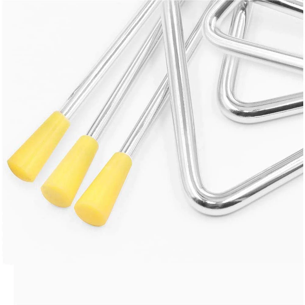 

A04F-Hand Percussion Triple-Cornered Children Musical Instrument With Striker 6 Pack Triple-Cornered 4 Inch