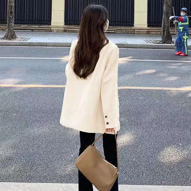 Women 2023 New Blazer Spring and Autumn Korean Version Versatile High Grade Fried Street Fashion Pure Style Loose