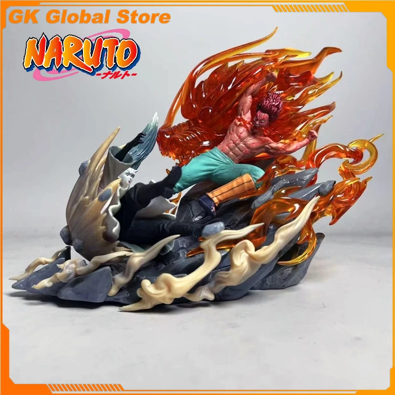 

22cm NARUTO Anime Peripherals Ye Kai Vs Uchiha Madara Figure Model Desktop Decoration Luminous Ornaments Birthday Gifts Toys Kid