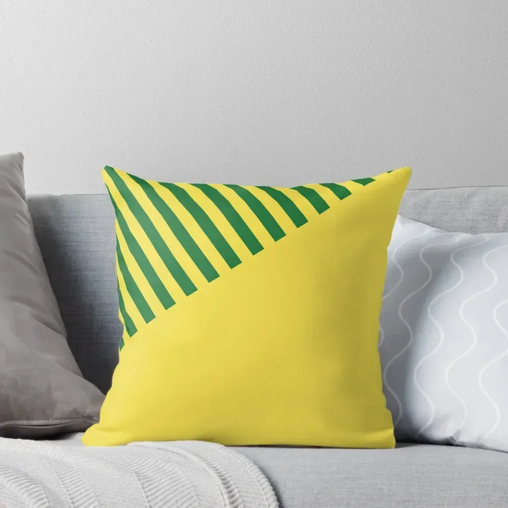 

Norwich City 1989 - 1992 Retro Green & Yellow Stripes Throw Pillow Sofas Covers christmas decorations 2025 anime girl pillow
