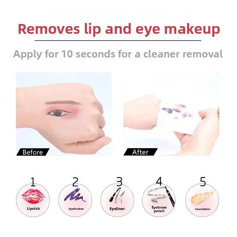 Salviette struccanti usa e getta - Cotone liquido portatile delicato non irritante per la pulizia profonda, senza lavaggio per tutti i tipi di pelle