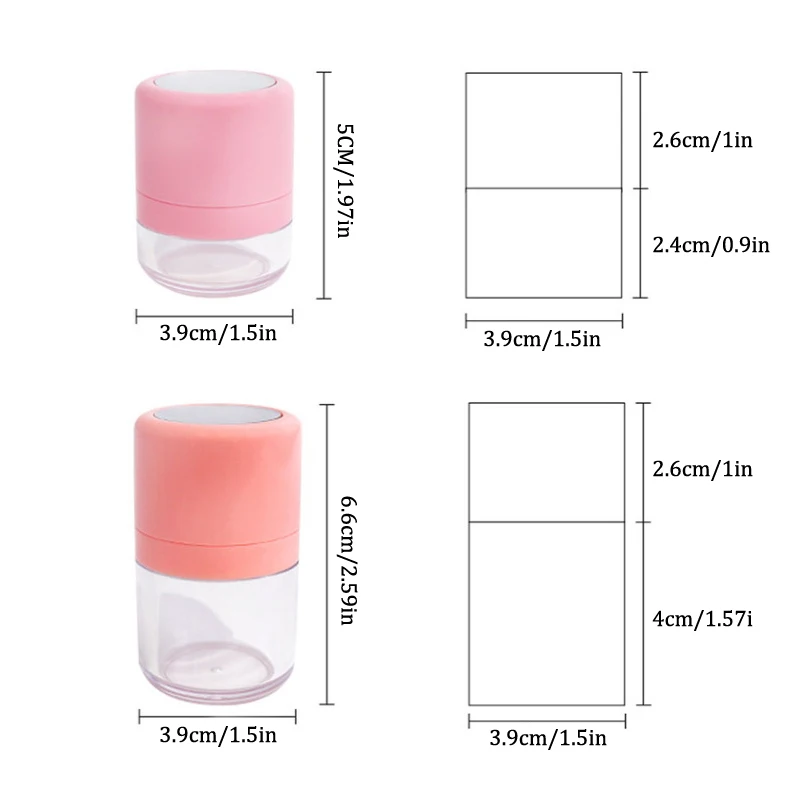 Mini Empty Refillable Loose Powder Box With Powder Puff Diy Cosmetic Powder Case Blusher Finishing Powder Jar Container