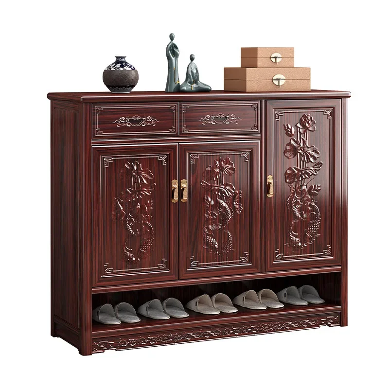 

New Chinese style, shoe cabinet, rosewood, furniture for home use, entrance, bedroom integrated