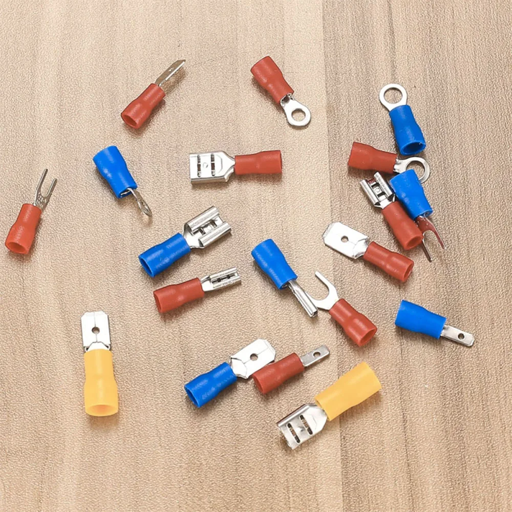 300 Stück Elektrische Steckverbinder, Gabelring- und Flachsteckverbinder, Schnellkupplungen, Crimp-Kabelverbinder (männlich/weiblich) – Detail 5