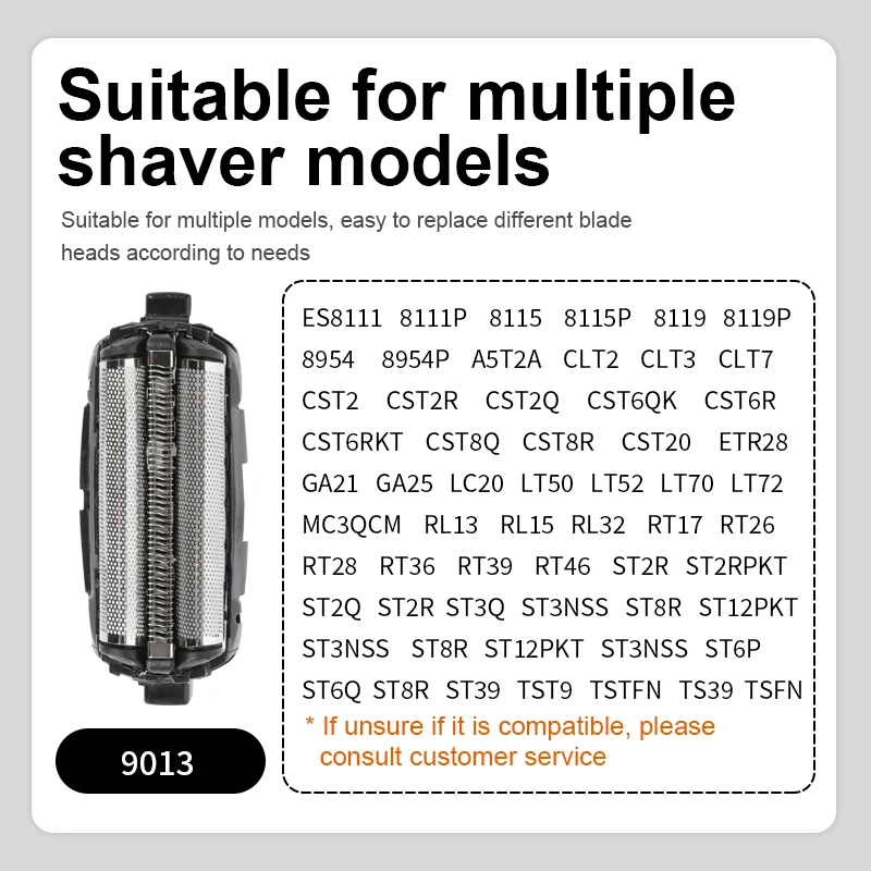 Replacement Electric Shaver Head Compatible with Panasonic ES9013 Mesh Blade ES8111 8115 8119 8119P 8954 8954P A5T2A CLT2
