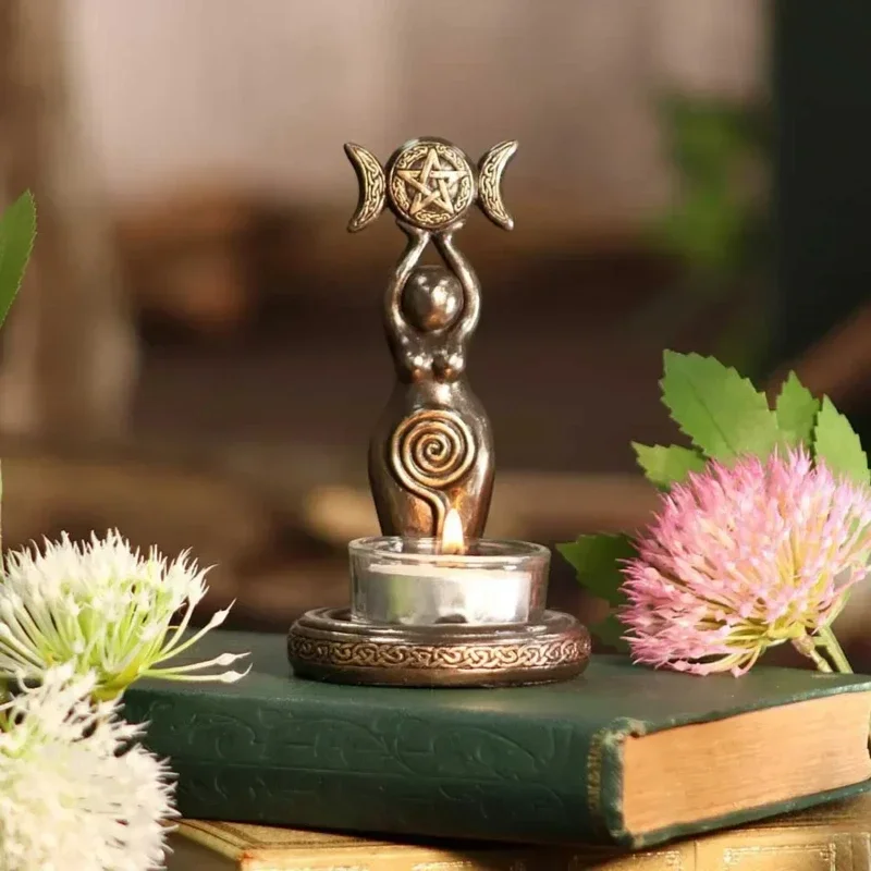 Decoración del hogar, candelabro de resina, artesanías de iluminación, decoración de candelabro de estudio de jardín