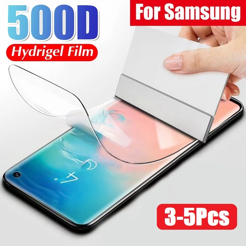 3-5Pcs Hydrogel Film For Samsung Galaxy A10 A10S A12 A15 A20 A20S A21 A21S A25 A30 A31 A35 A41 A50 A55 A70 Screen Protector