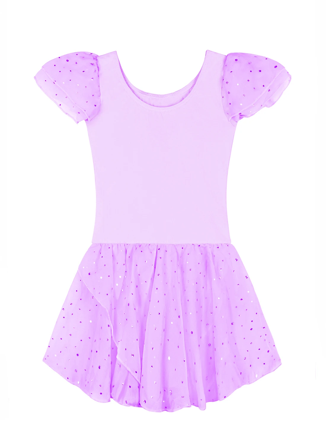 Glitzer-Trikots für Mädchen für Ballett, Tanzkleid mit Tutu-Rock, Rüschenärmel, Ballett-Trikot, Performance-Kleidung – Detail 24