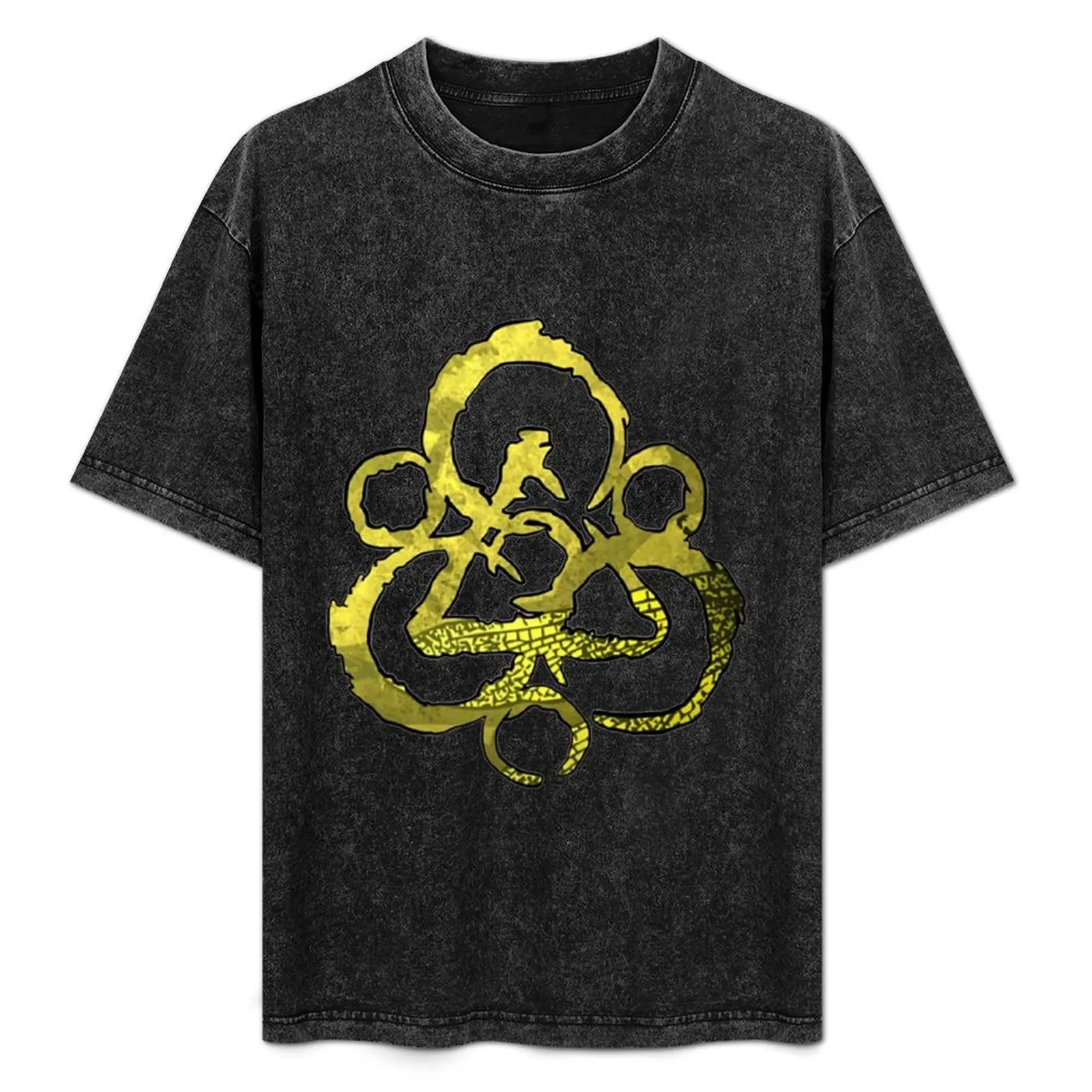 Coheed And Cambria yellow T-Shirt plain graphic tee shirt clothing for men