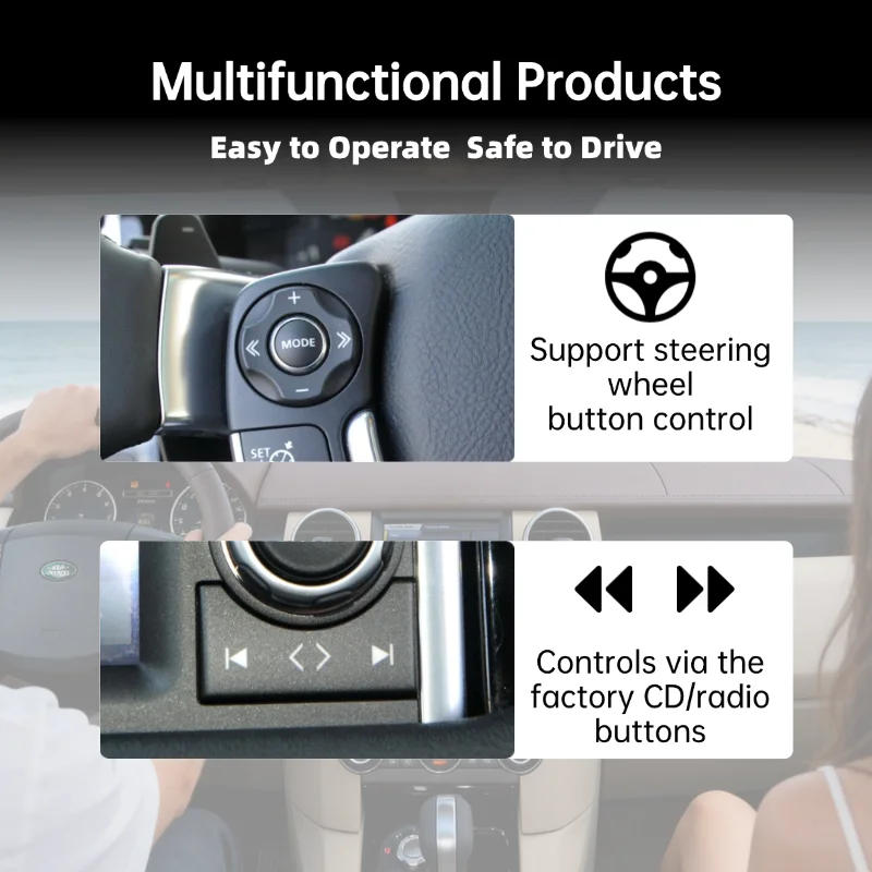 GITANK Bluetooth 6.0 Adapter Compatible with Land Rover iPod Connectors and Jaguar Music Receivers
