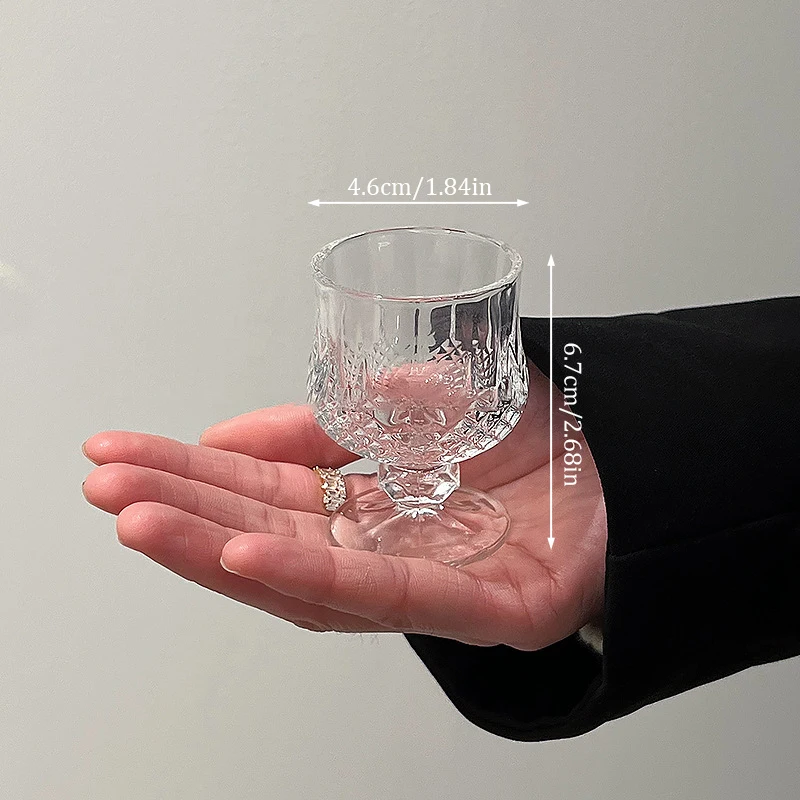 50ML Engraving Glass Goblet Transparent Red Wine Cup Whiskey Cocktail Summer Kitchen Coffee Drinkware Gift For Wedding