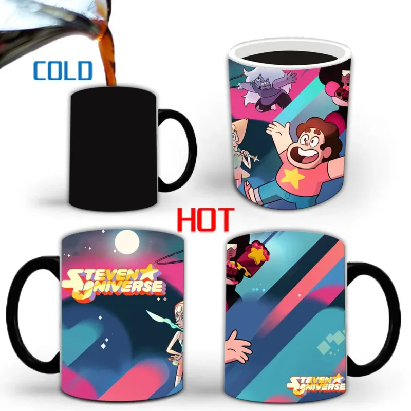 2026 New Steven Universe Inspired Color Changing Mug Ceramic Temperature Sensitive Coffee Cup Creative Gift for Fans Friends