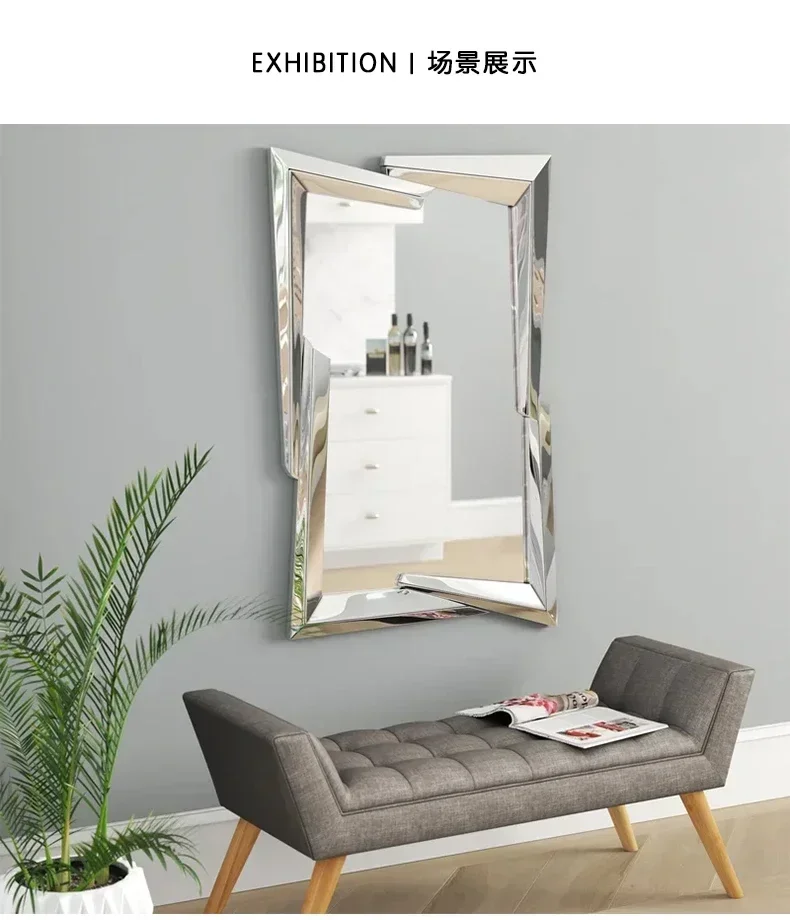 TTTTA13 Floor-to-ceiling, Wall-mounted Mirror For Girls, Wall-mounted Full Body Fitting And Dressing Household Mirror