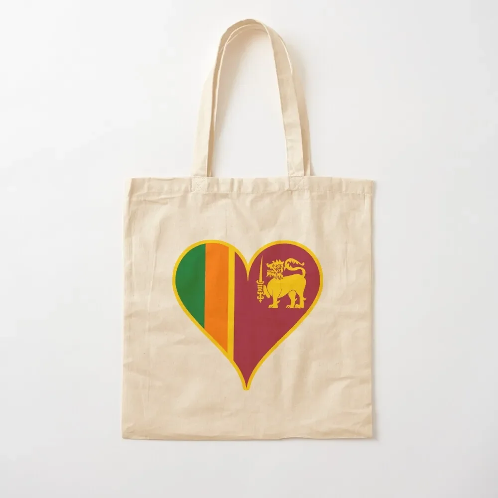 

Sri Lanka Flag Heart Tote Bag sac pour femme bags woman 2025 Tote Bag