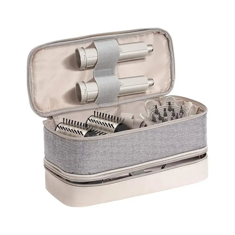 حقيبة سفر مجفف الشعر مزدوجة الطبقات ، حقيبة تخزين مجفف النفخ ، منظم حقيبة يد ، حقيبة أدوات تصفيف الشعر