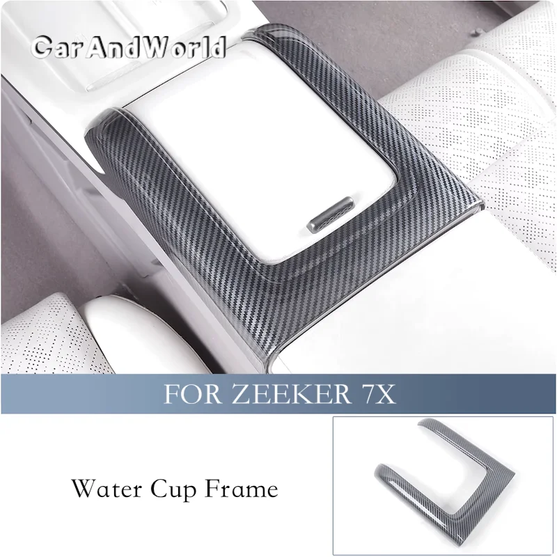 

ABS Carbon Fiber For ZEEKER 7X 2025 2026 Interior Gear Shift Water Cup Rear Armrest Anti-kicks Panel Cover Trims Car Accessories