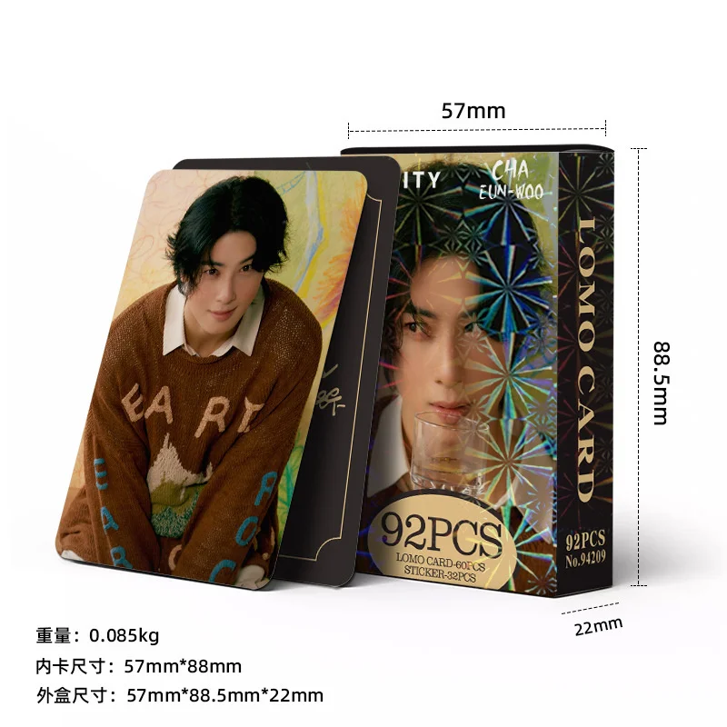 KPOP 92pcs/set EUNWOO Photo Album Album LOMO Card ASTRO Boy Band 32 Stickers Girl Collection Gift K-POP Postcard Photo Card