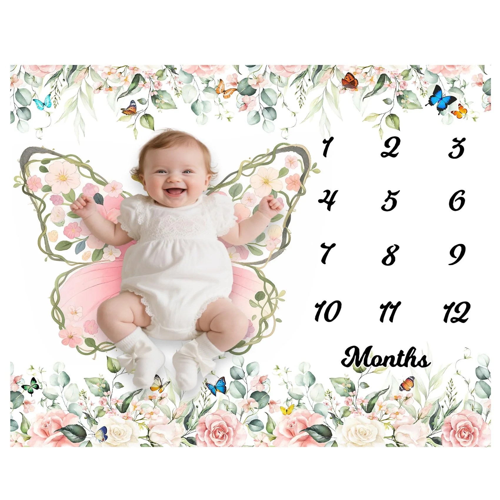 

Плед VIKAMA Starry Elephant для фотосессий младенцев: мягкий и удобный, для записи этапов развития, фон для фотосъемки, декор для детской комнаты