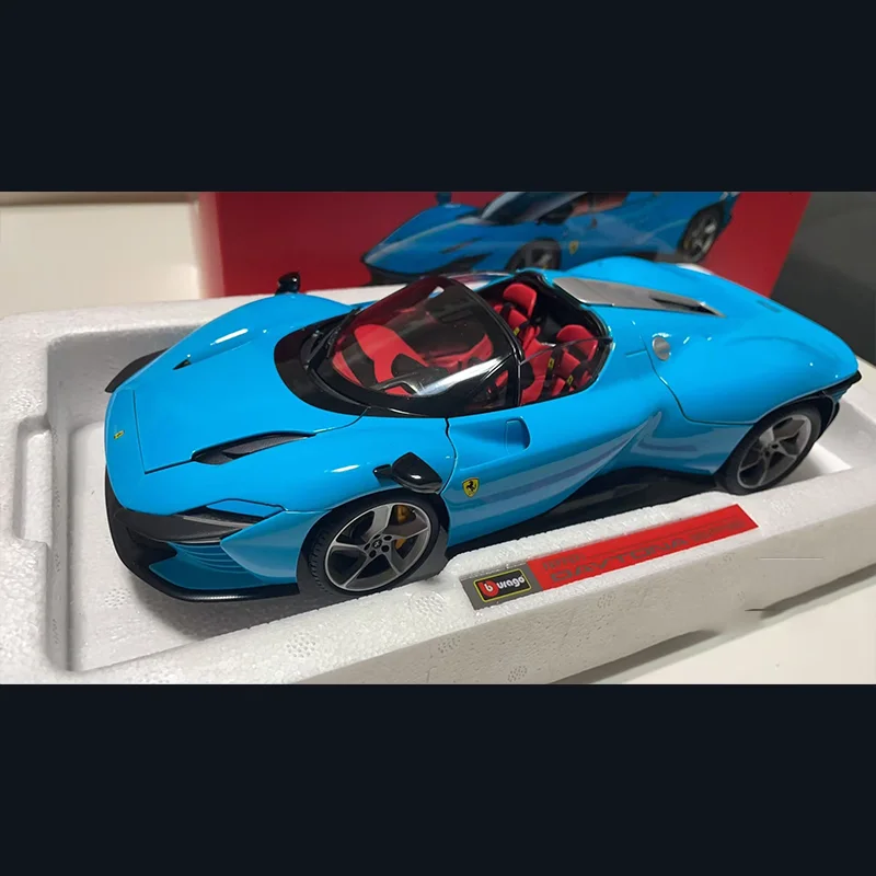 الجديد في StockBburago 1:18 فيراري دايتونا Sp3 Supercar 50th الذكرى سيارة سبيكة مصغرة دييكاست فيراري لعبة مخصصة هدية للأطفال