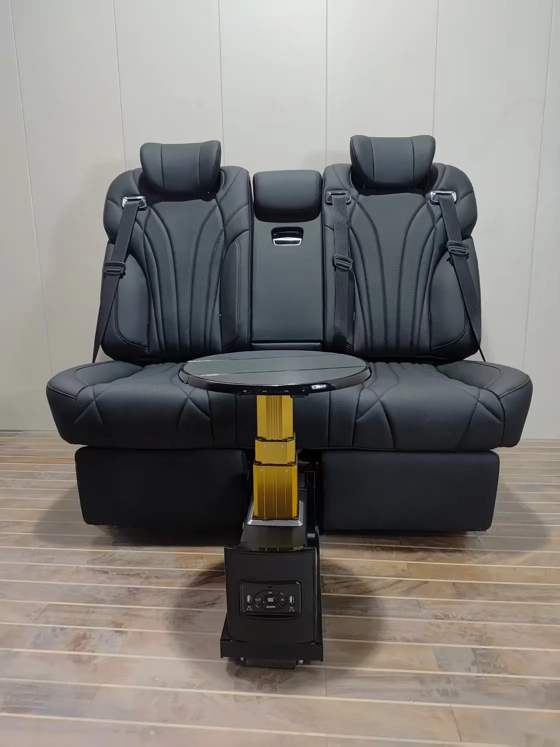 VIP Aero Leather Bench Seat Sofa Bed 300 PU Leather Camper Van for Multivan T5 V Class Modified Car Seats