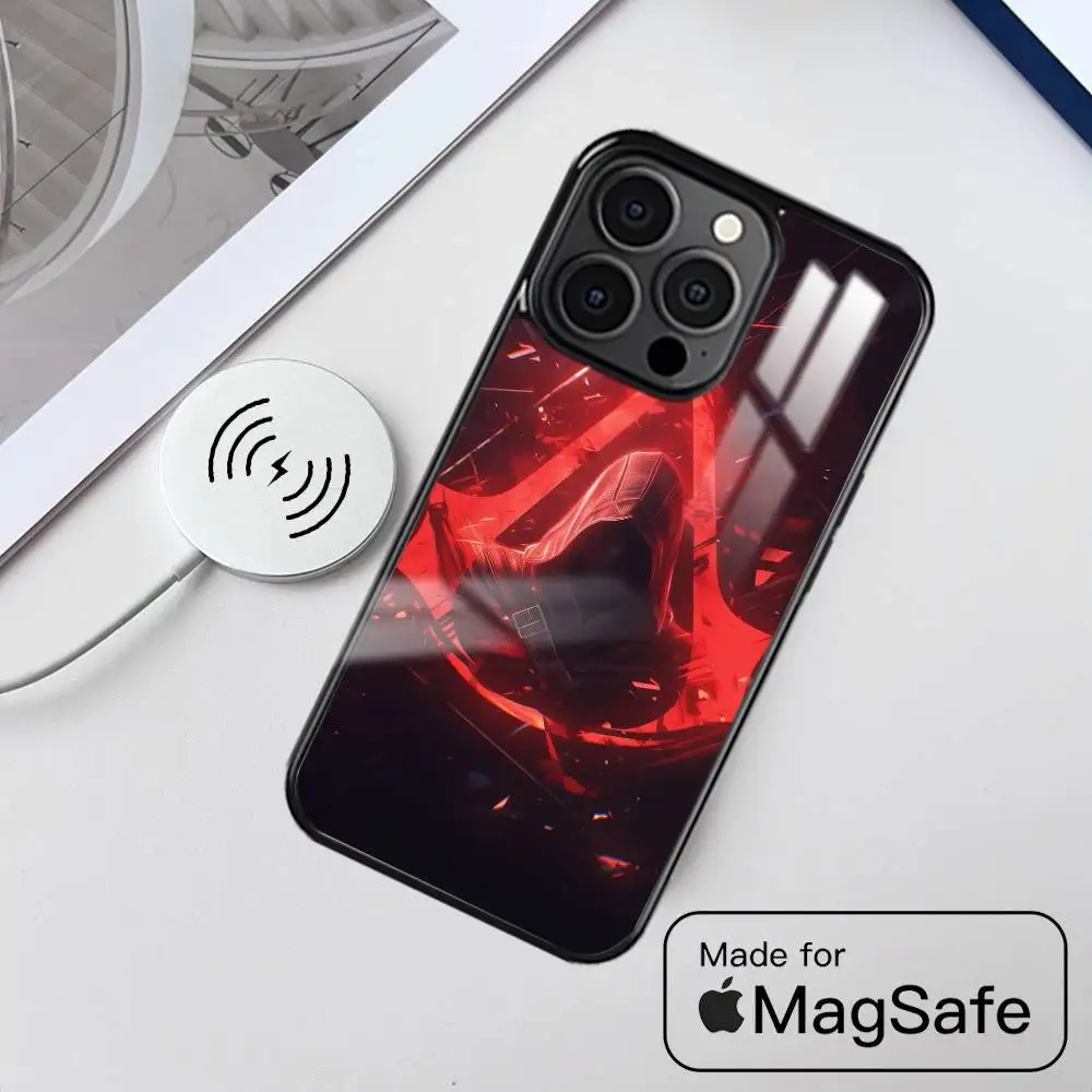 حافظة لهاتف آيفون 16 15 14 13 12 11 Pro Max Plus غطاء شحن لاسلكي مغناطيسي صغير Magsafe من A-Assassins Creed #6