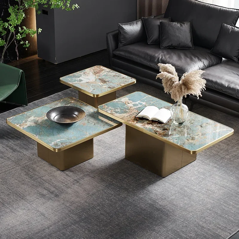 

Итальянский роскошный журнальный столик, сочетание современного простого прямоугольного журнального столика, дизайнерский журнальный столик высокого класса
