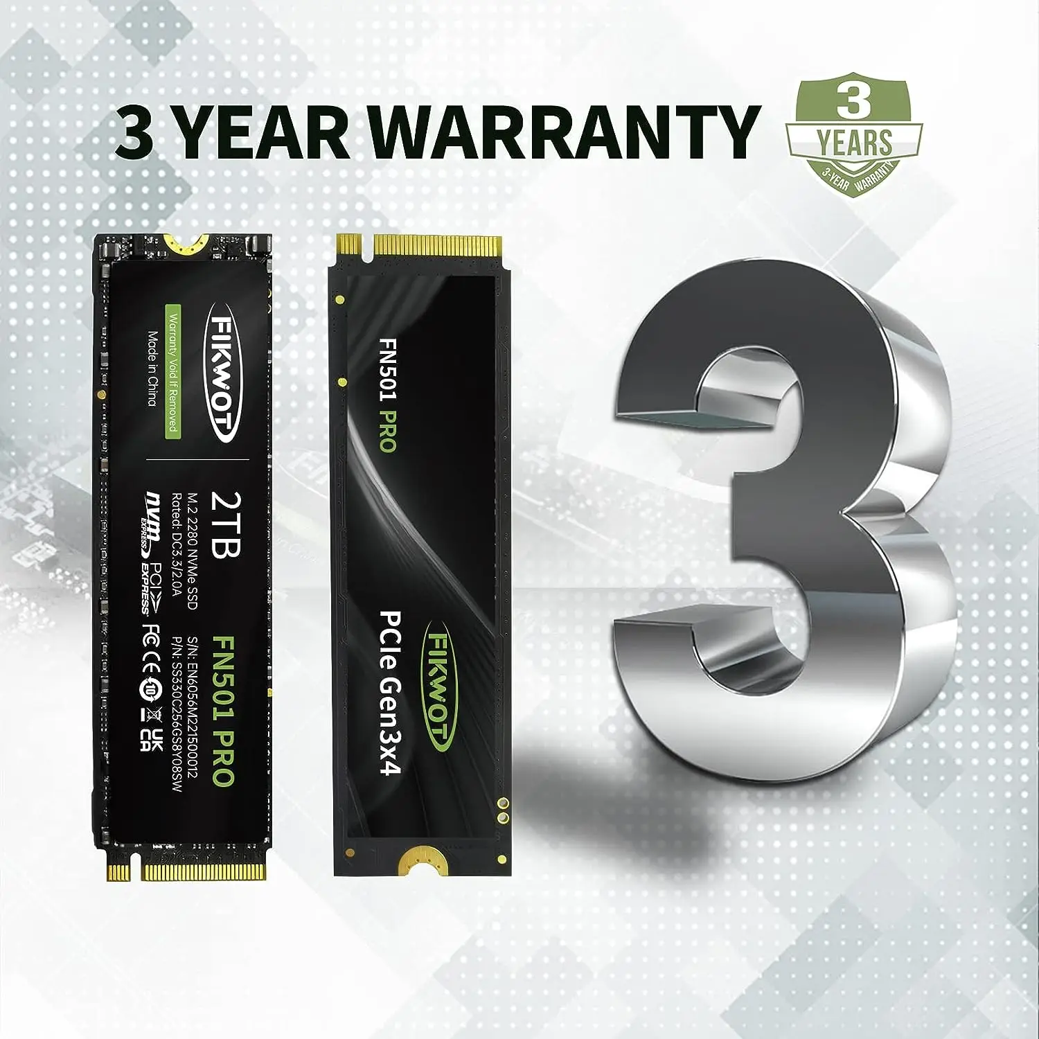 Fikwot-ラップトップ用の内部ソリッドステートドライブ、fn501 pro、m