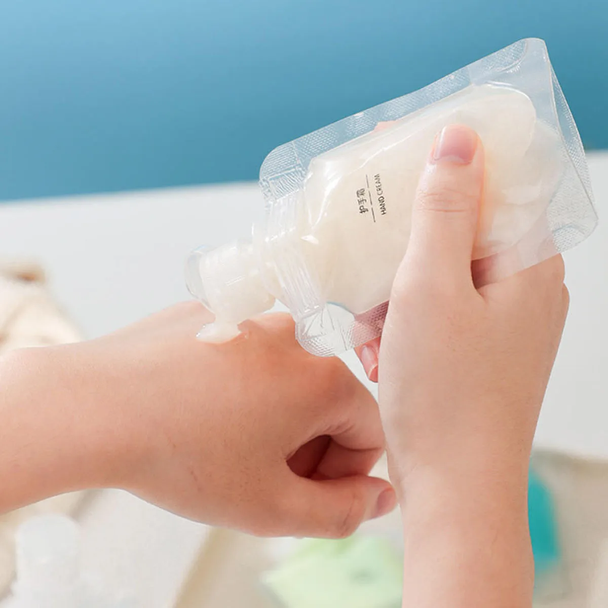 5x 10X Cosmetische Zakken Draagbare 30 ml 50 ml 100 ml Reizen Opslag Lotion Verpakking Flip Deksel Tas voor Lotion Shampoo Gezichtscrème Handzeep