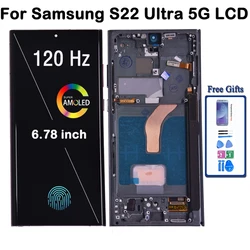 6.8'' AMOLED For Samsung S22 Ultra 5G LCD Display Touch Screen Digitizer For S22 Ultra 5G S908B SM-S908B/DS Replacement Parts