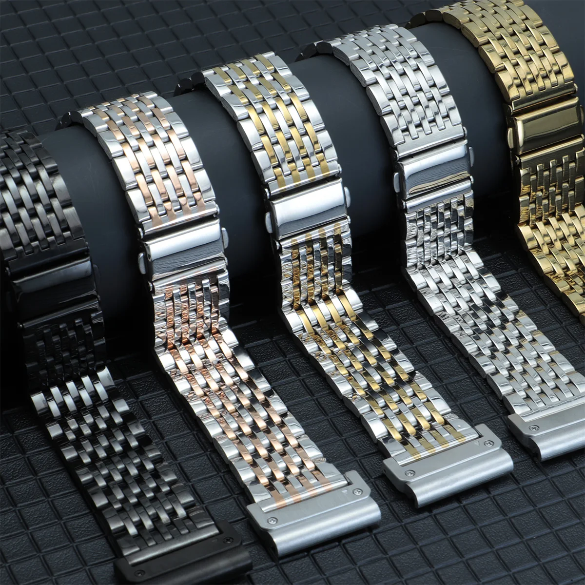 Bracelet en métal pour montre Garmin Fenix, bracelet en acier inoxydable, ajustement rapide, No Gaps, 8, 51mm, 7x, 6x Pro, 5x Plus, 3, 3HR, Tactix 7, 26mm