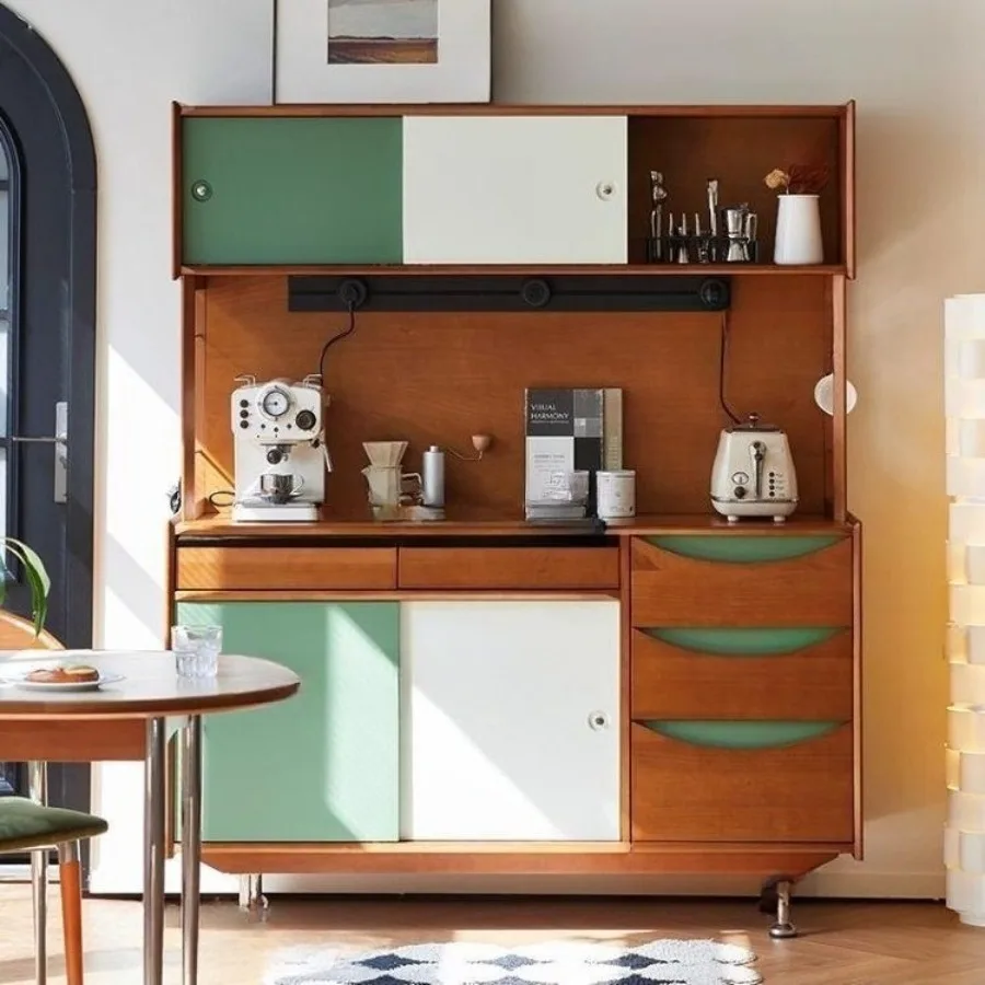 

Ретро-шкаф из массива дерева, шкафы для гостиной, двухслойные шкафы в американском стиле, функция хранения, мебель для дома, Muebles LJ40