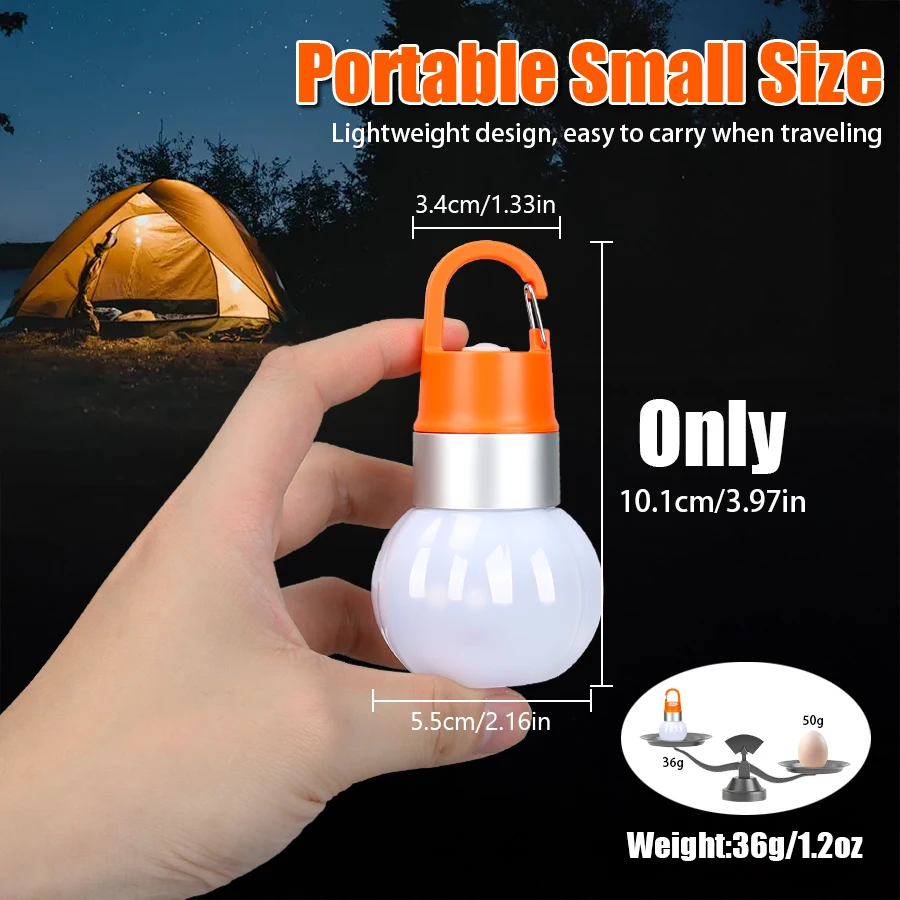 Portable LED Children's Lantern USB C Rechargeable Tent Lamp Outdoor Camping Waterproof Bulb Child Backpack Lighting Lamp