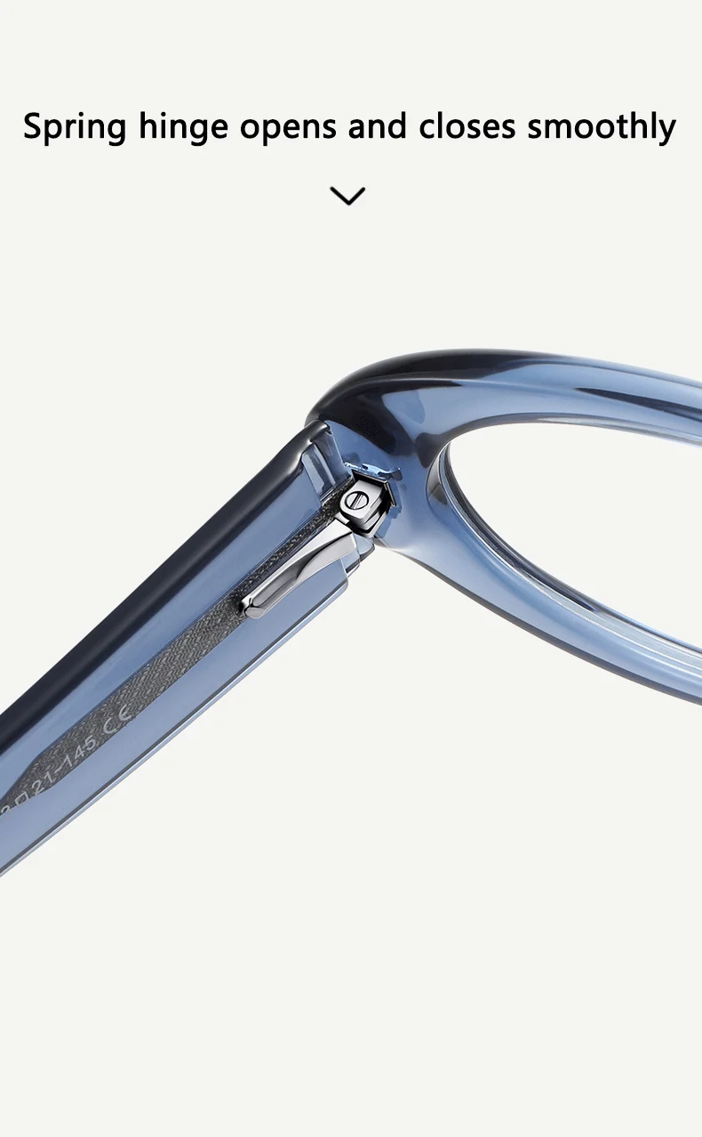Gafas de protección contra luz azul con montura ovalada a la moda, montura TR, diseño de inserción de núcleo cómodo y ecológico, versátil y elegante