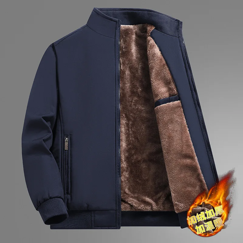 

Men's Winter Jacket Business Thicken Inner Luxury Men's Windproof Thermal Parka Coat Men's Casual Windbreaker Fleece Jacket