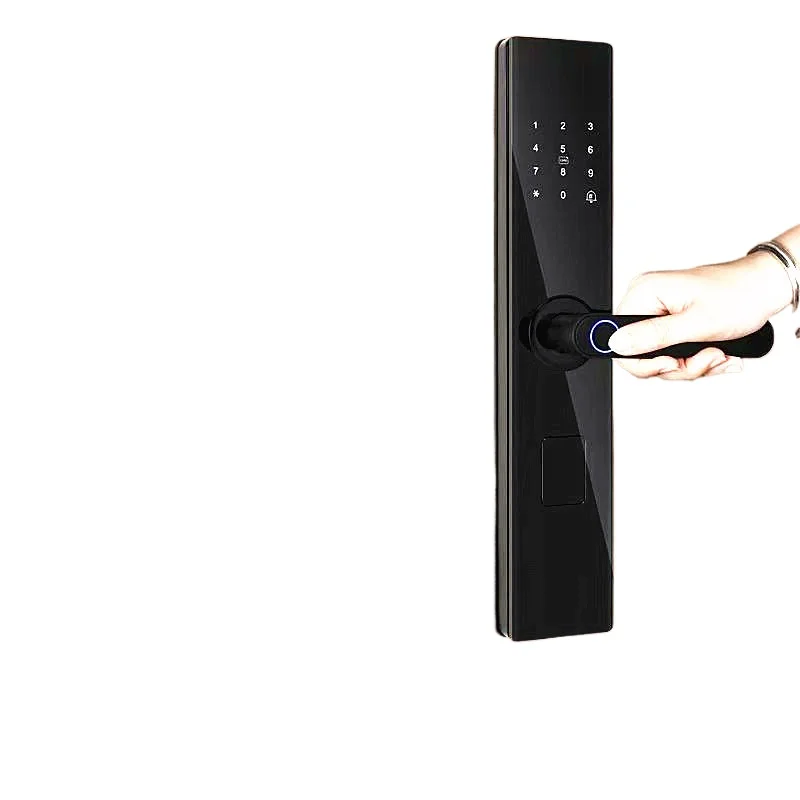 Smart Fingerprint Door Lock for Home Entry Doors Semi-Automatic Electronic Keypad Lock with Touchscreen for Smart Home