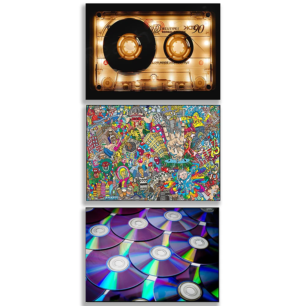 Music is my music graffiti gift, retro ethylene record, shiny record, violin score, guitar, music design, music poster gift