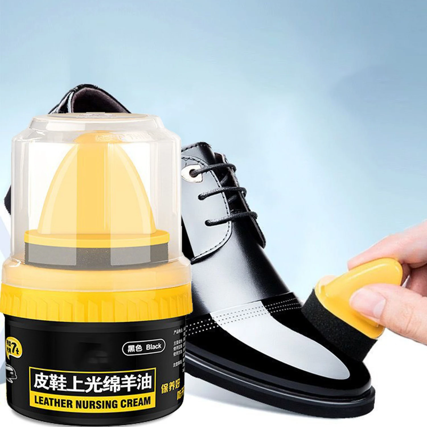 Polisher for Leather Shoes Universal Quick Polish Shoes Cleaning Brush Leather Polishing Sponge Liquid Cleaning Wax