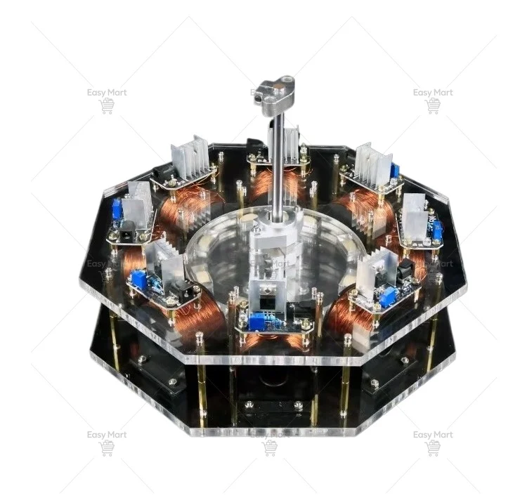 8-stage stator brushless internal rotor motor large-scale Bedini motor pseudo-perpetual motion machine，High power motor module