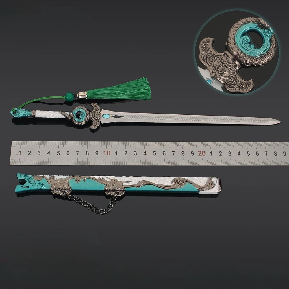 30cm Sixteen Prefectures Sword Keychain  All Metal Game Peripherals Kanata Weapon Sword Model Cosplay Prop Gifts Collections Toy