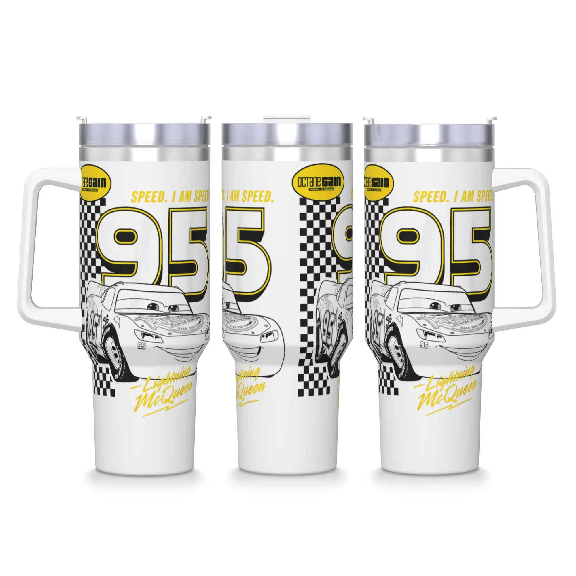 

Lightning McQueen 95 I Am Speed Tumbler Cold and Hot Water Bottle Keep Heat Stainless Steel Thermal Cups Design Driving Mugs Cup
