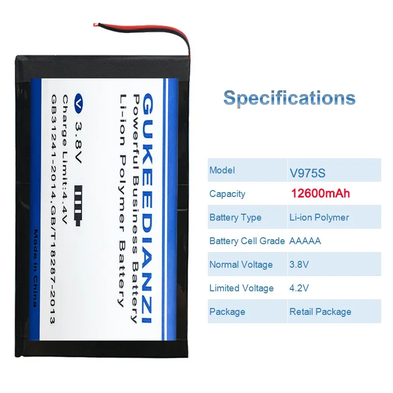 Imagem -03 - Gukeedianzi Bateria do Portátil 12600mah Apto para Onda V975m V975s V972 V971