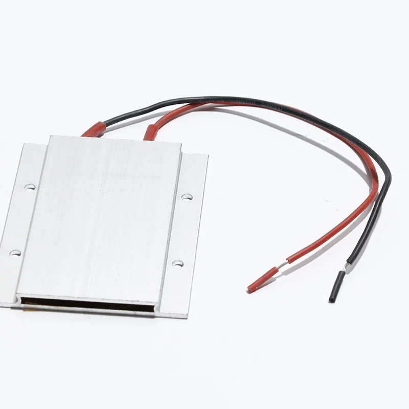 1PC 77x62x6mm Low Voltage PTC Self-Thermostatic Heating Chip with Boss 4 Hole-Mounted Aluminum Shell Coating Heater Fittings