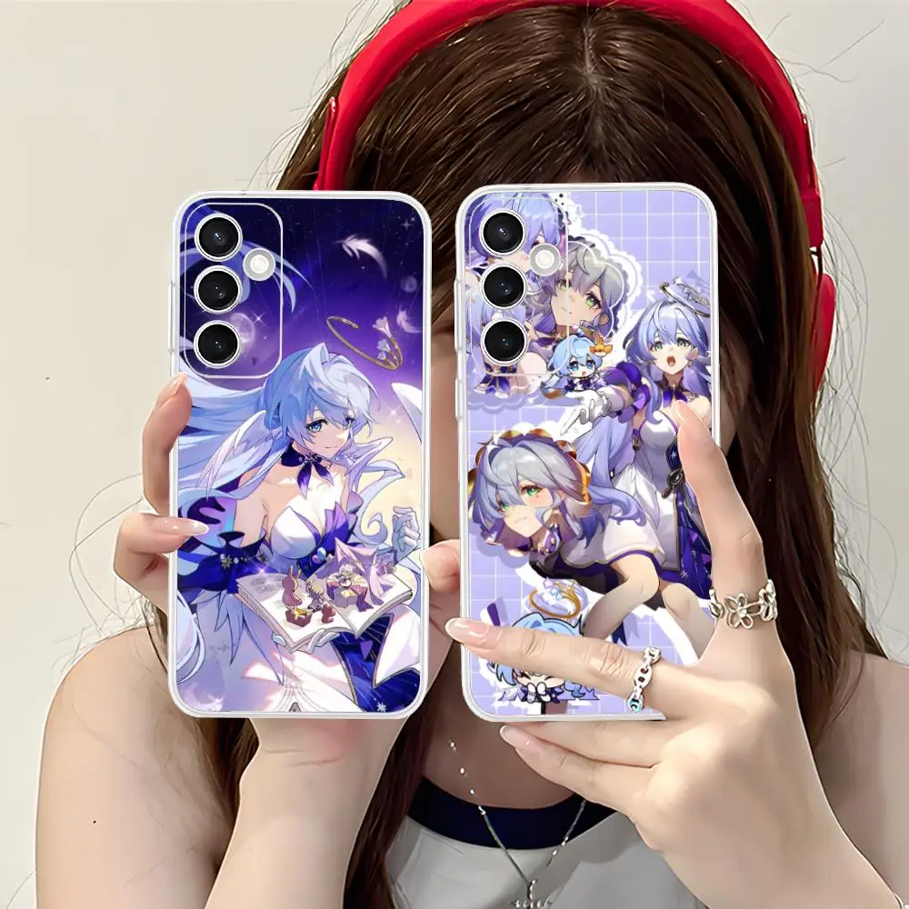 HSR Robin Phone Case for Samsung Galaxy S25 S24 S23 S22 S21Plus FE Ultra Soft TPU Clear Shockproof Cover