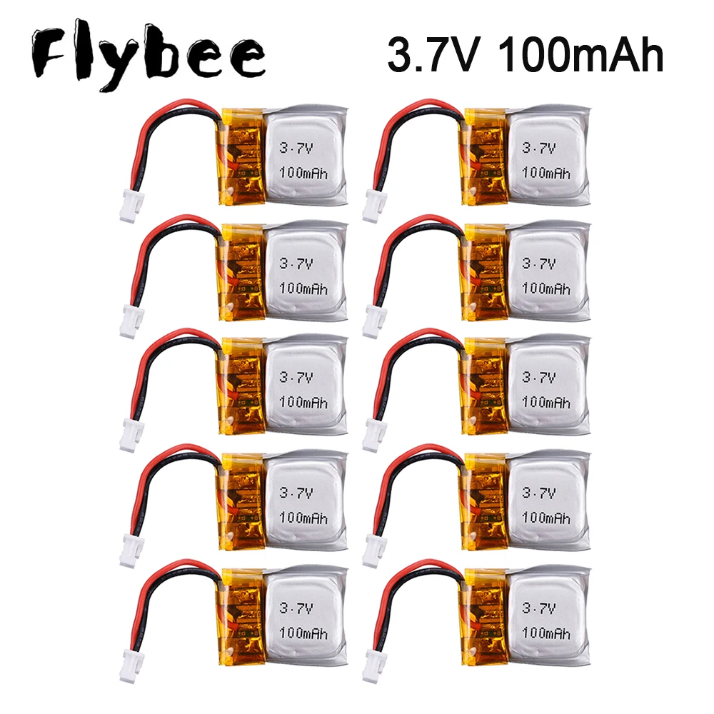 3.7V 100mAh Li-po Battery For FQ777-124 for Hubsan Q4 for Wltoys V272 V282 V292 Mini RC Quadcopter Drone Battery