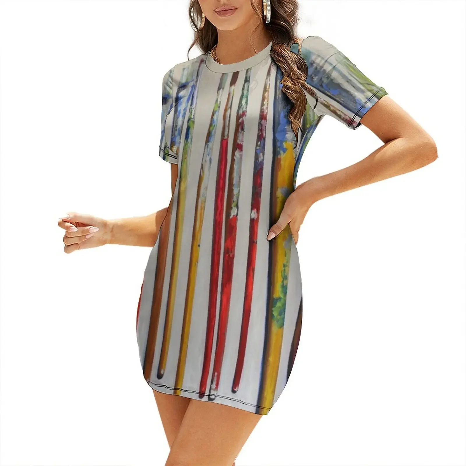 

Riccoboni Artist Paint Brushes Short-Sleeved Dress Women's evening dress Evening gown evening dresses women Dress